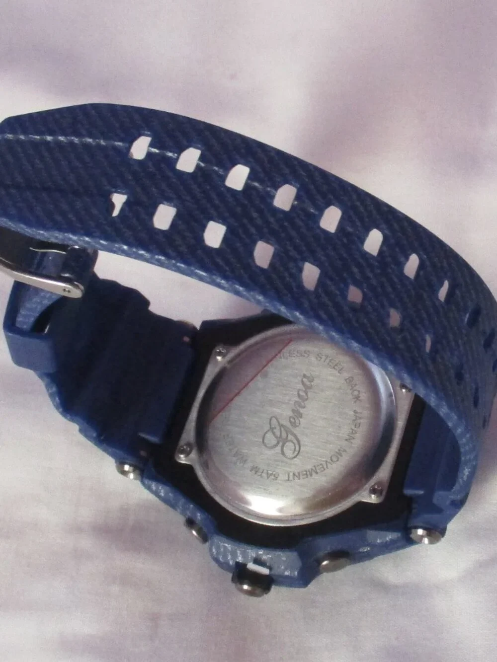 Genoa Japanese Movement Blue Multi-Function Watch with Silicon Strap (6.50-8.50)